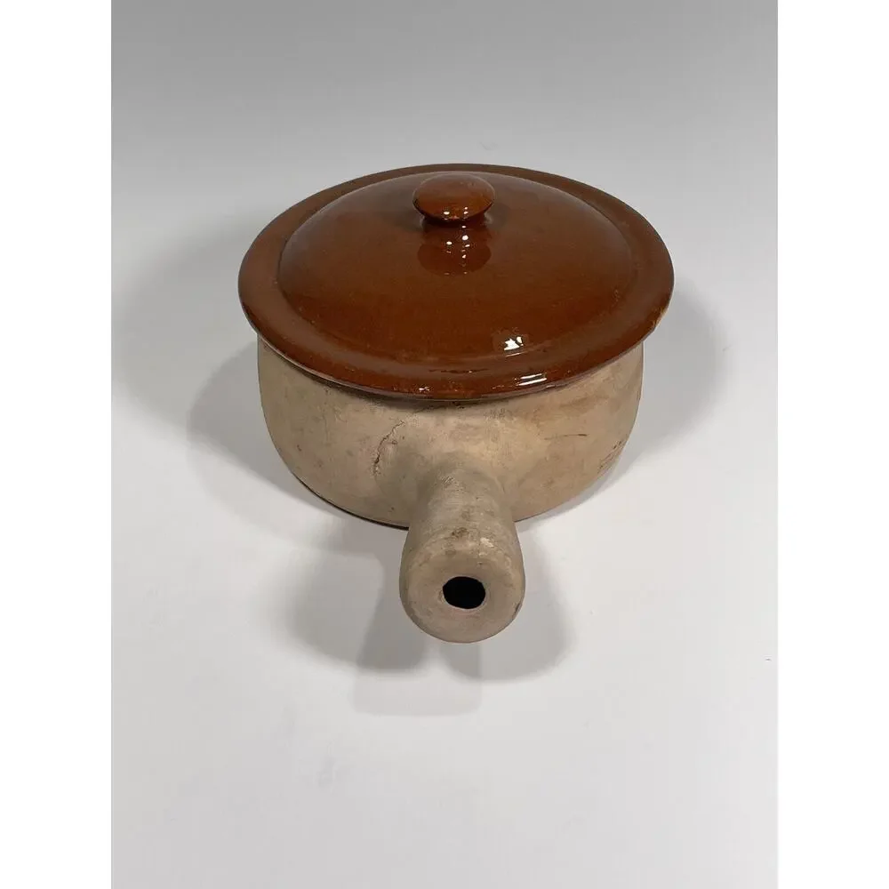 2 Set Cooking Pots - 1 Vallauris French Pottery Rustic Clay Pot + 1‎ Casserole